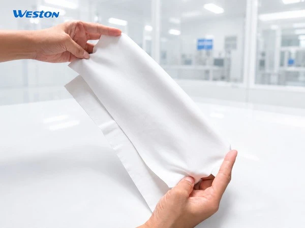 Weston Class 100 Cleanroom Wipes stretched by hands