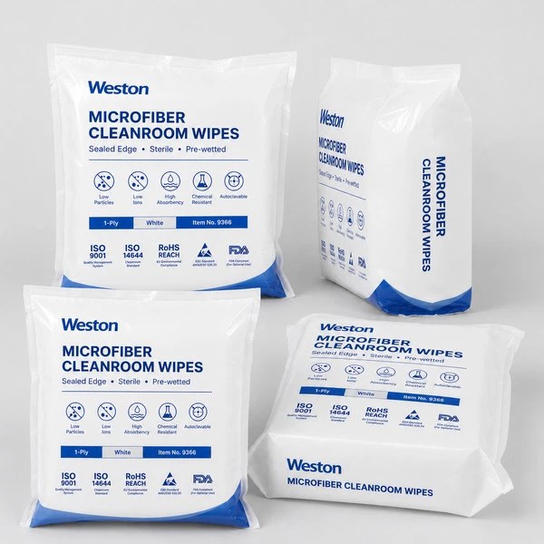 Lingettes en microfibre pour salle blanche