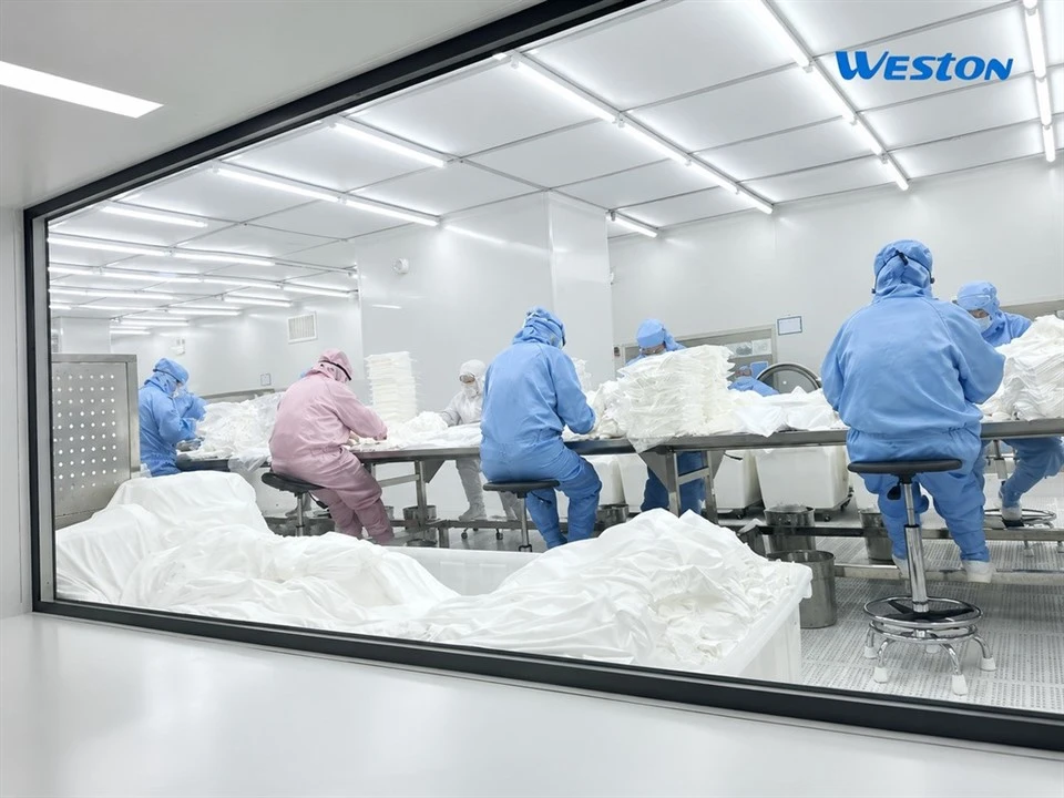 Microfiber Cleanroom wipes' inspection process